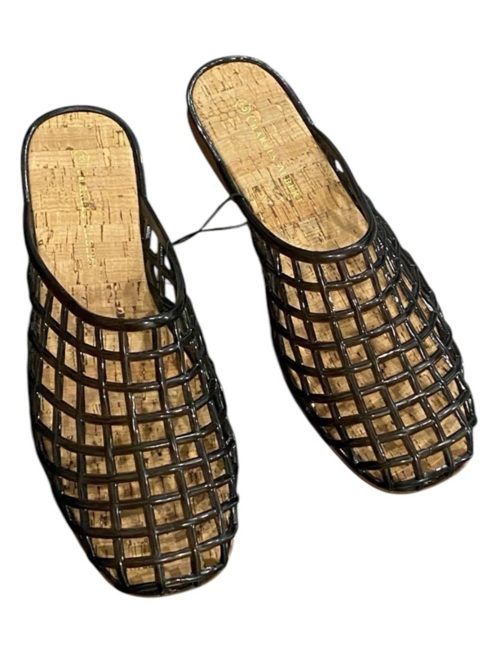 Women’s Black Cage Mule with Cork Insole